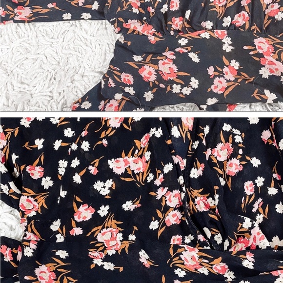 A.L.C. Floral 100% Silk Blouse Size 6 - Picture 4 of 6